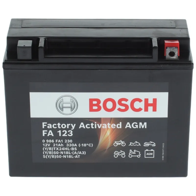 Batería Bosch FA123 - AGM. Tecnología AGM. 12V - 5Ah/330A (EN) - Suscribirse al boletín No Te Lo Pierdas
