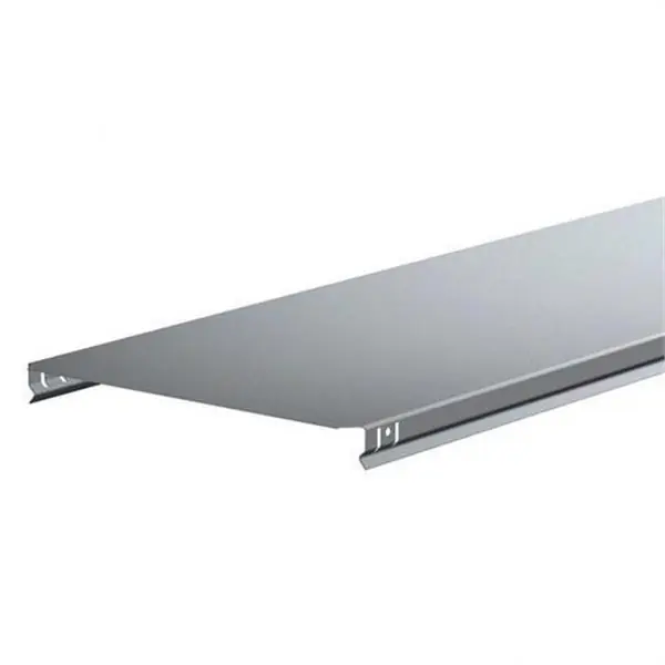 Certificado Tapa recta para cubrir tramos de bandejas, ancho 200 mm, en acero, acabado sendzimir PG