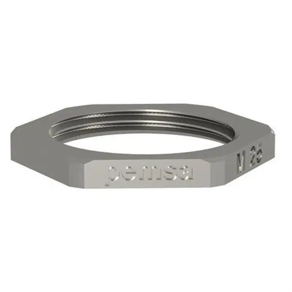 No Te Lo Pierdas Tuerca metálica TCM para tubos sistema Pemsaflex®, M40 acabado niquelado.