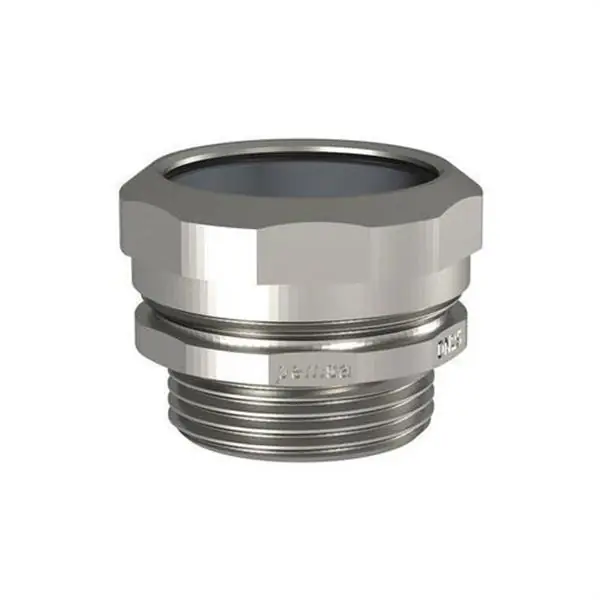 Bestseller Racor metálico RMT para conexión de tubos rígidos metálicos a cajas, M20(DN20) acabado latón niquelado.