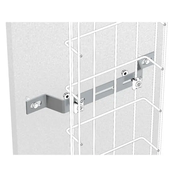 Distanciador metálico para montaje a pared vertical, horizontal y a suelo de bandejas Rejiband® y Pemsaband®, ancho 350 mm, en acero, acabado sendzimir PG Precio De Oferta