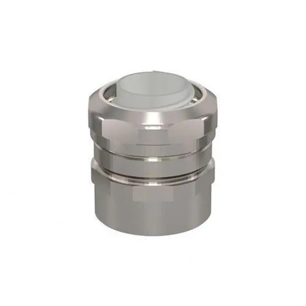 Envío Gratis Racor metálico RMH con rosca interior y casquillo interior plástico, M20(DN13) en acabado latón niquelado.