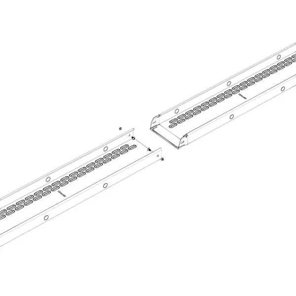 Oferta Especial Bandeja de chapa Pemsaband One® ciega para conducción y protección de cableado de cargas medias y ligeras, 100x500mm con sistema de protección PG