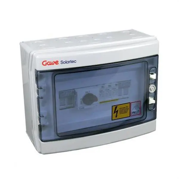 Caja modular conexión PV 2 strings fusible 15A + protector sobretensión II Descuento