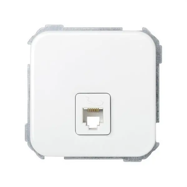 Toma teléfono SIMON 31 con 6 conexiones blanco nieve Ordenar Ahora Mismo