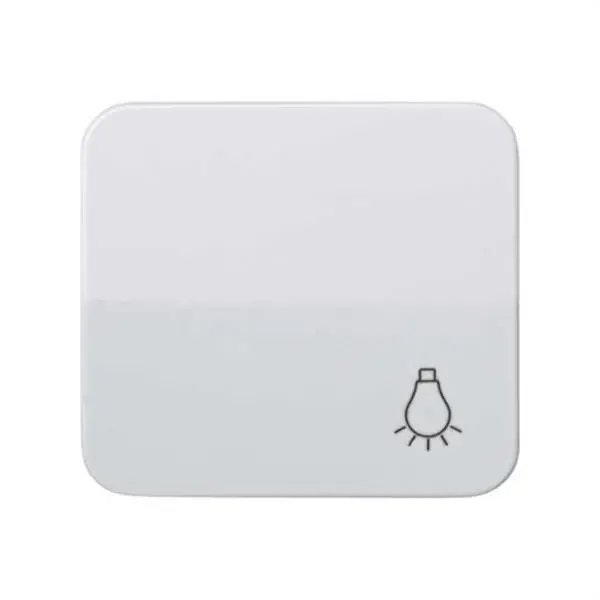 Tecla pulsador SIMON 73 con grabado luz blanco nieve Precio Bajo