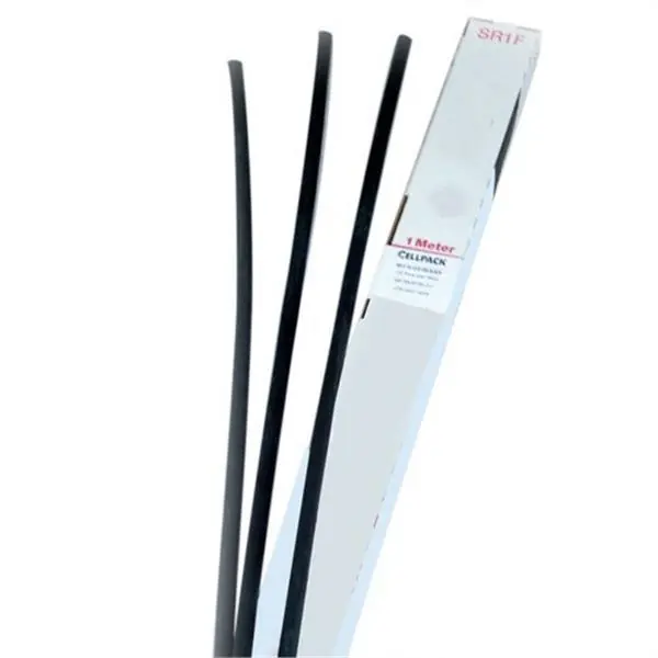 Pago Seguro Tubo termoretractil pared delgada sin adhesivo SR1F 6,4-3,2 negro en tiras de 1m (Caja 10 tiras)