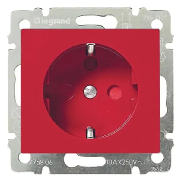 Toma 2P + TT roja con obturador VALENA Mejor Precio