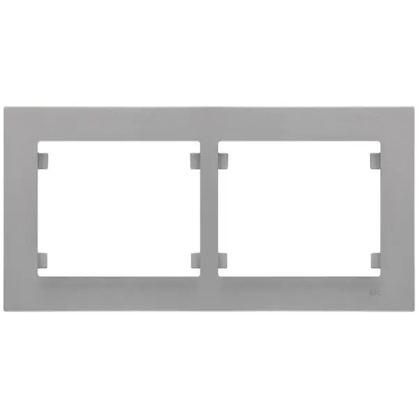 Marca Reconocida Marco 2 elementos horizontal serie Iris Plus aluminio mercurio