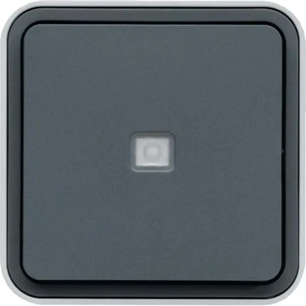 Pulsador inversor estanca con indicador luminoso superficie gris Económico