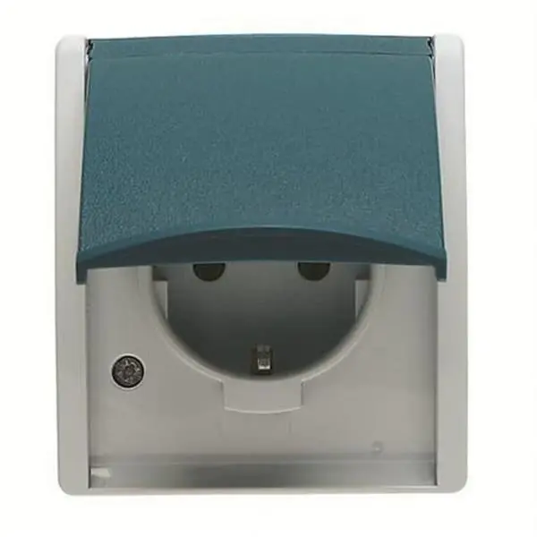Base Schuko con tapa Ocean estanca de superficie IP44 Oferta Especial