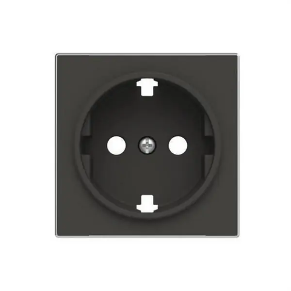 Venta Final Tapa base enchufe Schuko TT lateral Sky Niessen negro soft