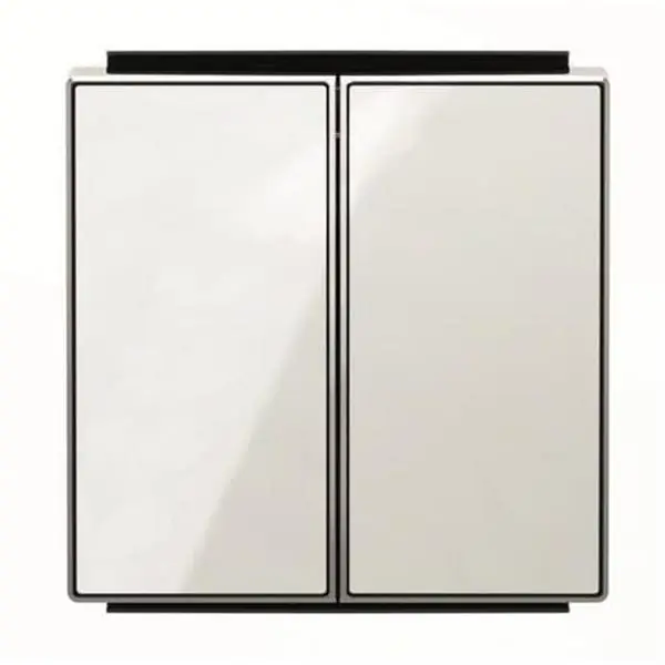 Tecla doble interruptor conmutador Sky Niessen cristal blanco Precio De Oferta