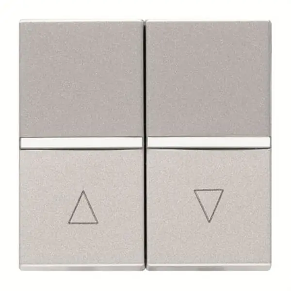 A Buen Precio Interruptor para persianas 2 módulos Zenit plata