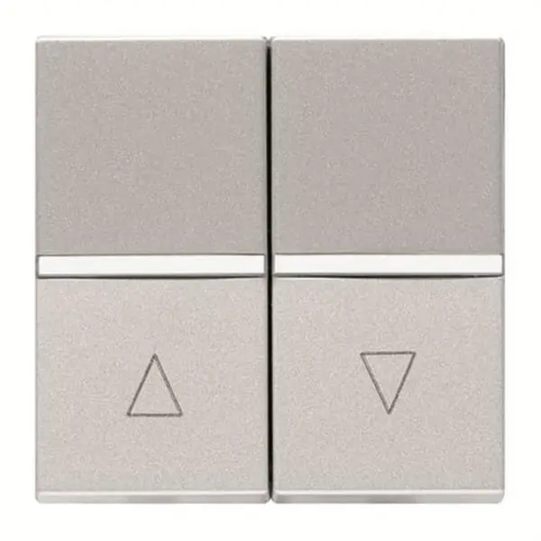 Venta Final Pulsador para persianas con 2 módulos Zenit plata