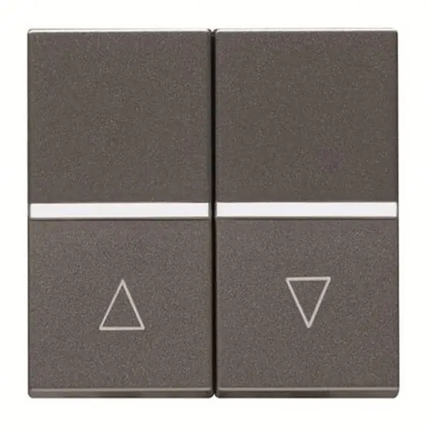 Alta Calidad Pulsador para persianas con 2 módulos Zenit antracita