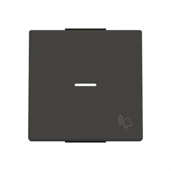 Venta Final Tecla pulsador timbre Serie de lujo con visor negro essence