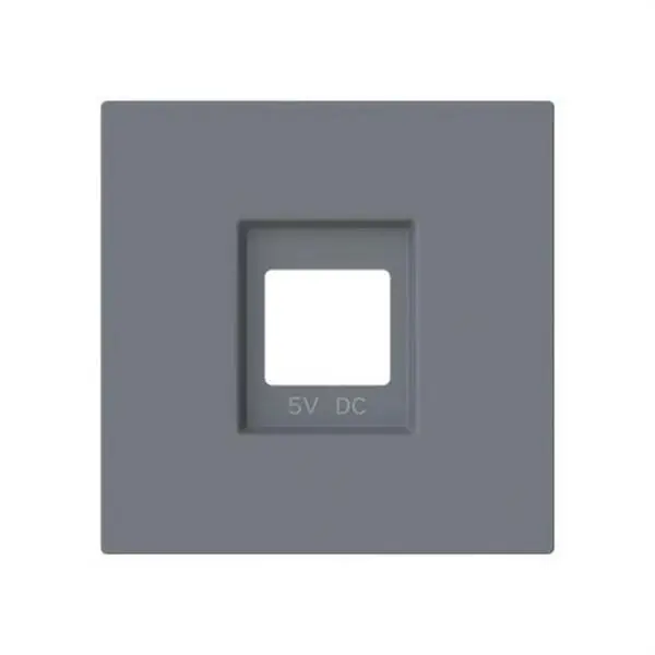 A Buen Precio Tapa cargador USB doble Serie Alba gris mate