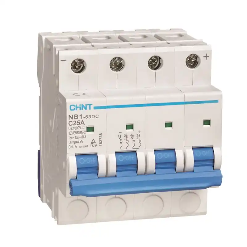 Interruptor Automatico DC Chint NB1DC-4P-C6-1000V 4P 6A 6KA 1000Vdc Novedad