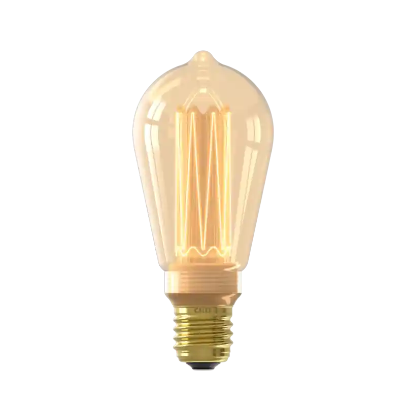 Económico Bombilla Led Crow regulable CALEX 1201000600 E27 ST64 3,5W Dorada