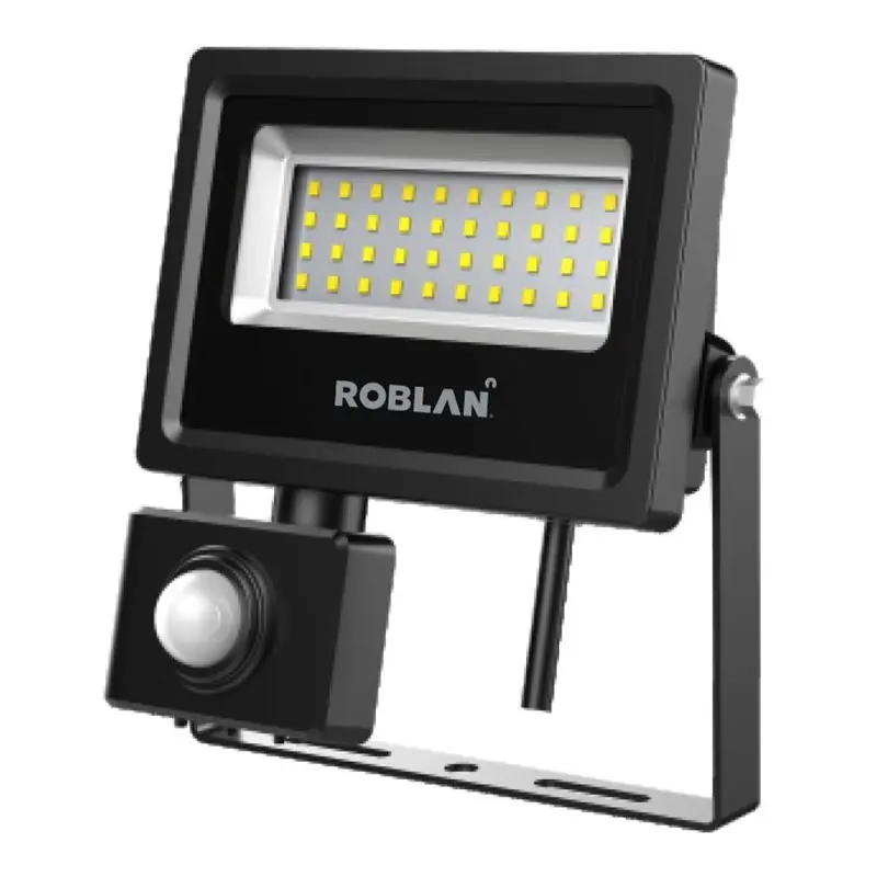 Última Versión Proyector Led PIR 10w ROBLAN MHLX10FPIR 4.000ºK Negro