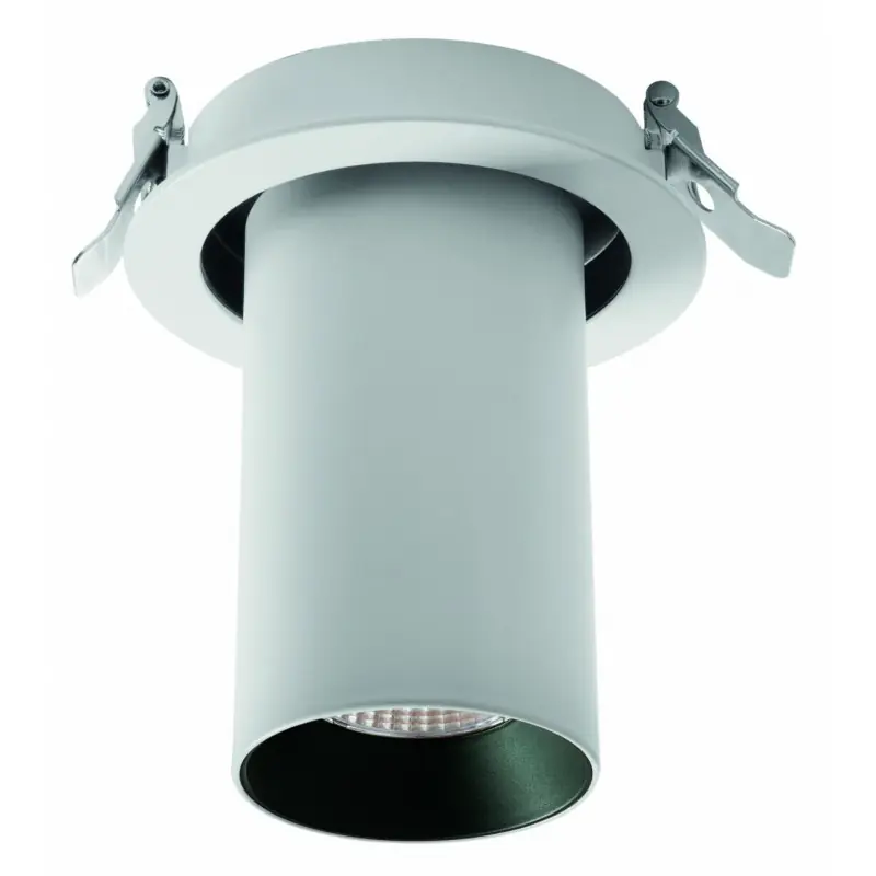 Oferta De Temporada Proyector semiempotrado Hidra R led 18w Indeluz 833D-L3121B-01 Blanco-Negro 3000k