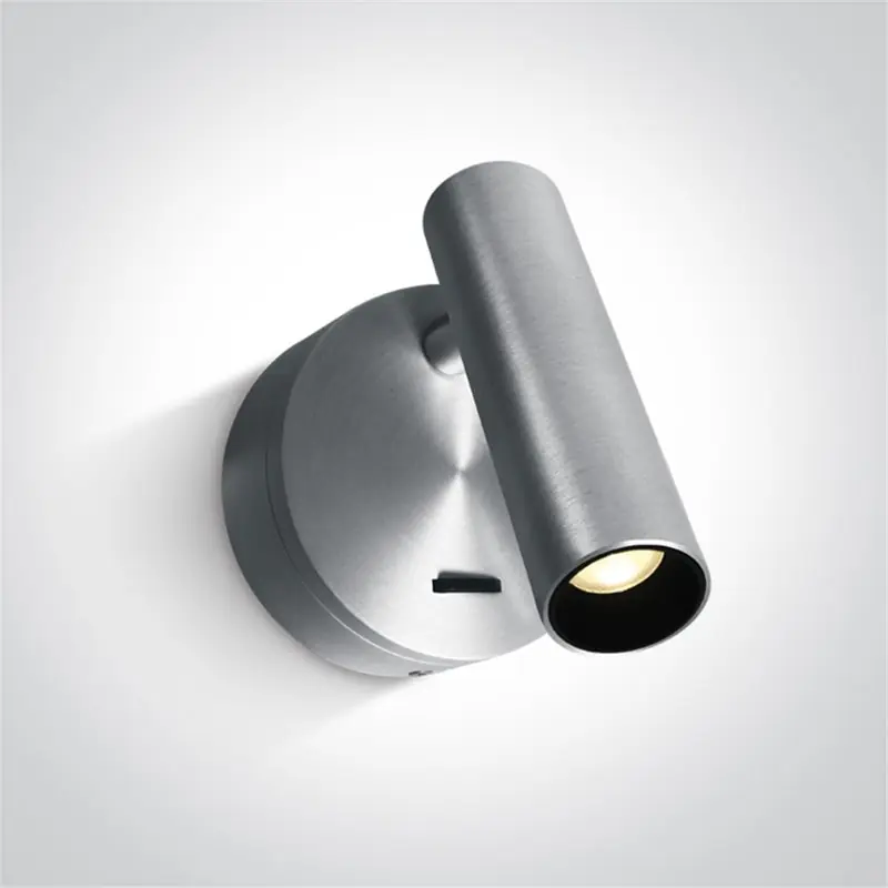 Aplique de lectura Led ONE LIGHT 65738/AL/W Aluminio cepillado 3w 3000K IP20 No Te Lo Pierdas