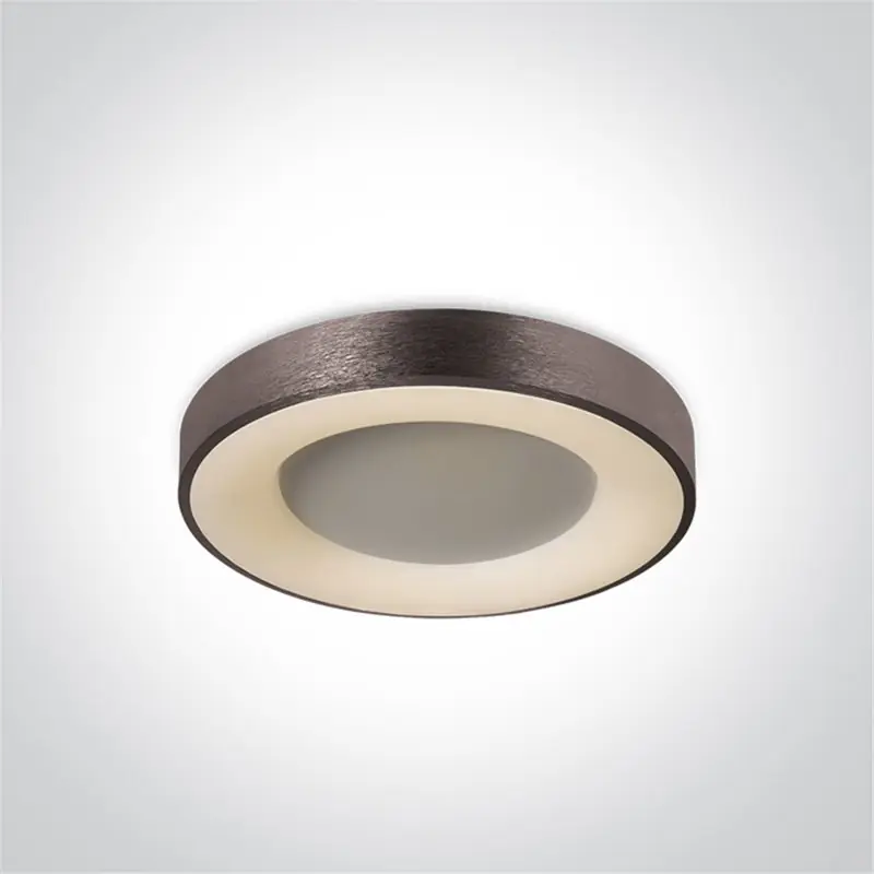Promoción Exclusiva Plafon Led techo ONE LIGHT 62182/BBR/W Marron cepillado 40w 3000K IP20
