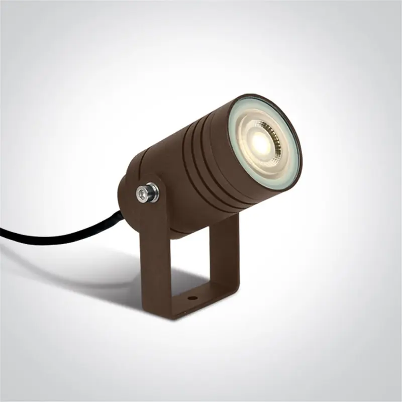 Proyector orientable exterior ONE LIGHT 67198G/BR marron IP65 Gran Oferta