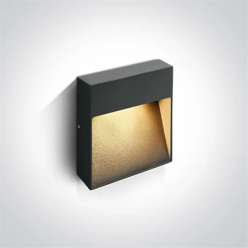 Aplique LED pared ONE LIGHT 67360A/AN/W antracita 9w 3000K IP54 Popular