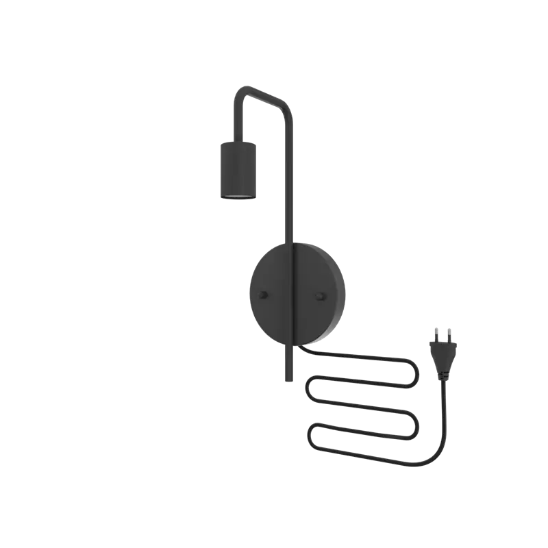 Aplique de pared U-LINE E27 altura 25cm CALEX 3201000200 Negro Entrega Rápida