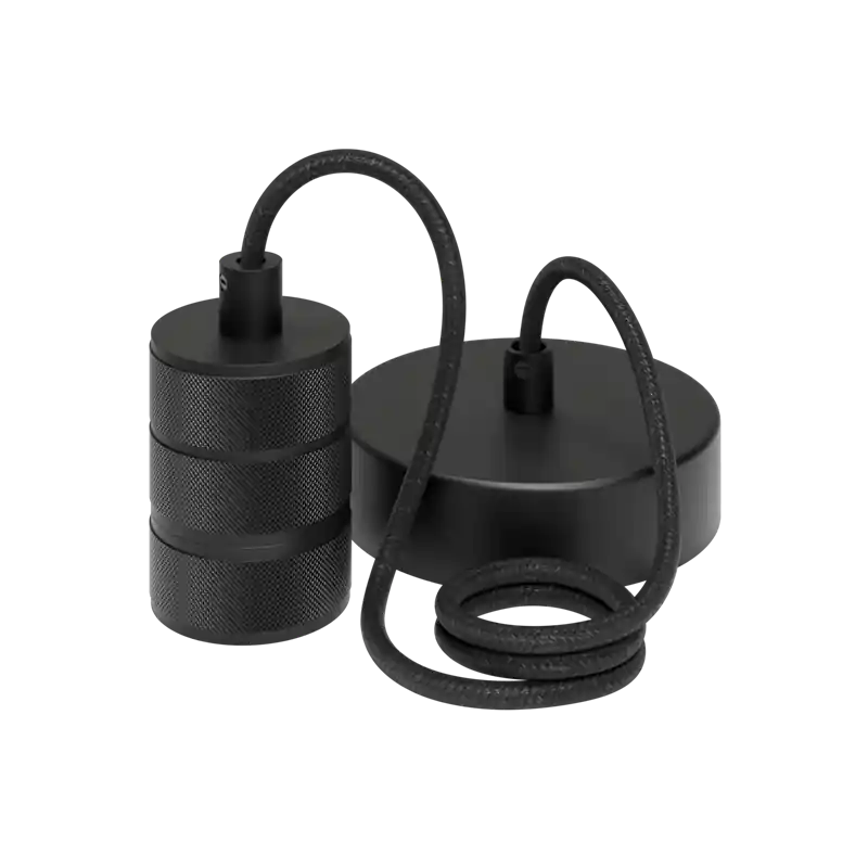 Bestseller Lámpara colgante circular 150cm E27 CALEX 965240 Negra