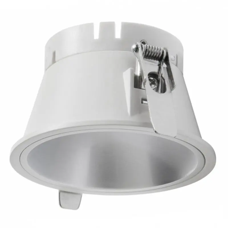 Más Vendido Empotrable redondo Simetrico de techo Indeluz Nok4 D04F-827-01 Blanco-Plata