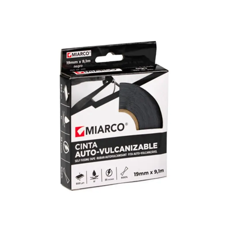 Stock Limitado Cinta AUTOVULCANIZABLE 19mmx9,1m MIARCO 19560 Negra
