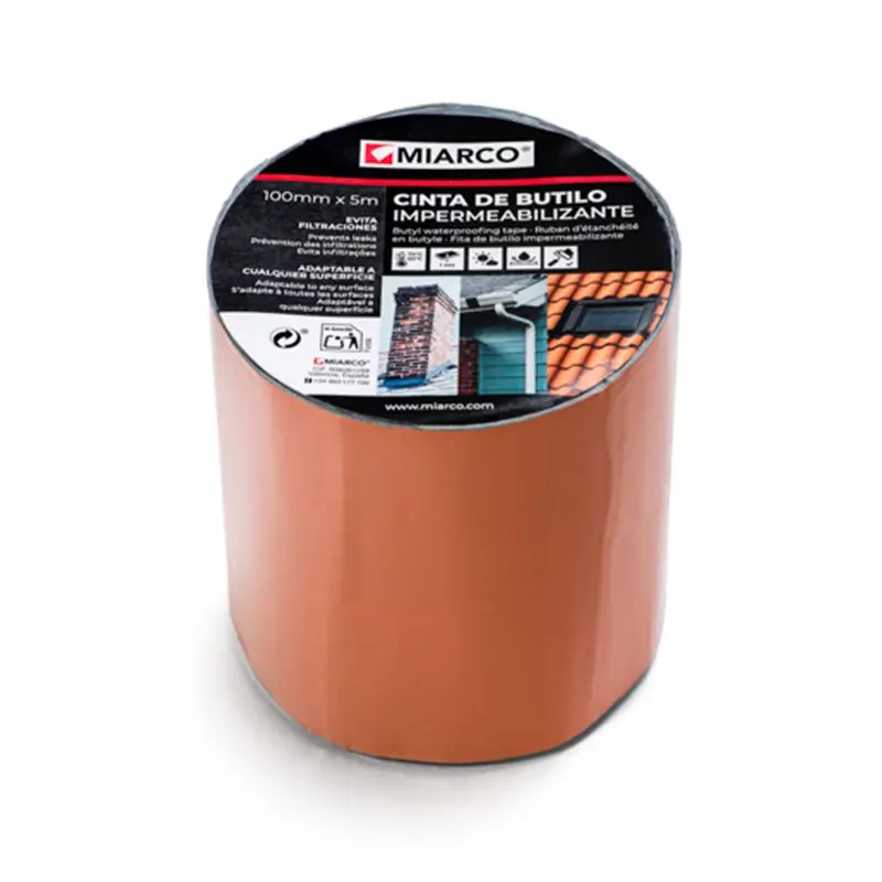 Solo Hoy Cinta de BUTILO impermeabilizante 100mmx5mx1mm MIARCO 12776 Teja