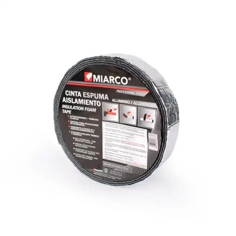 No Te Lo Pierdas Cinta Espuma PE aislamiento 50mmx10mx3mm MIARCO 13633 Plata